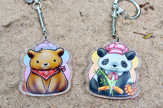 Kuma and Panda Tekken 7 Keycharm