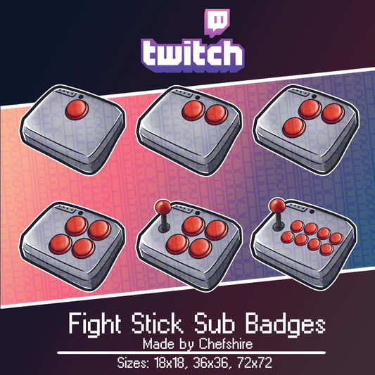 Fight Stick Sub Badge for Twitch, YouTube, and Discord
